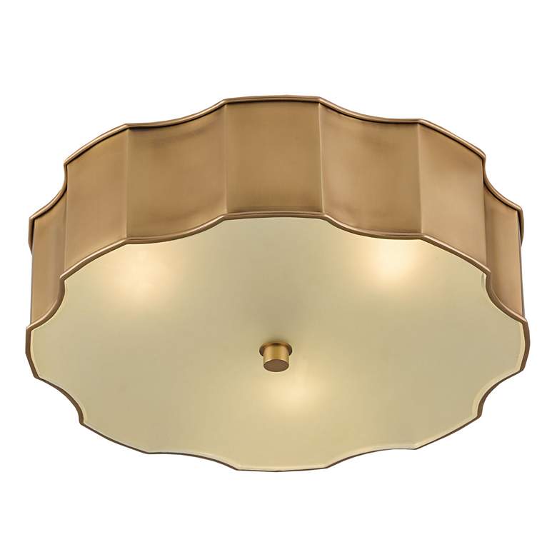Image 1 Wexford 19 1/4" Wide Antique Brass 3-Light Ceiling Light