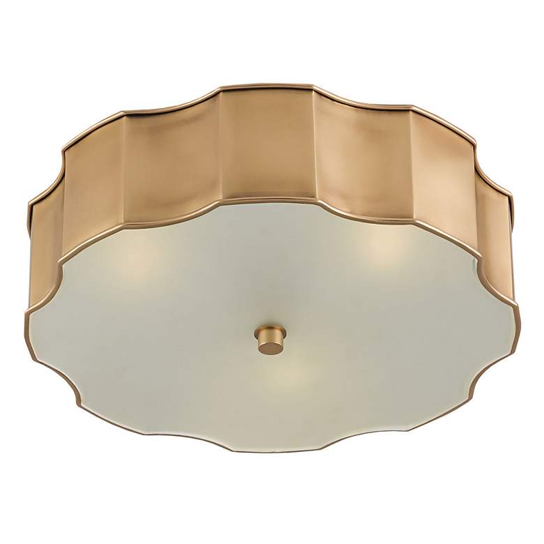 Image 2 Wexford 19 1/4" Wide Antique Brass 3-Light Ceiling Light more views