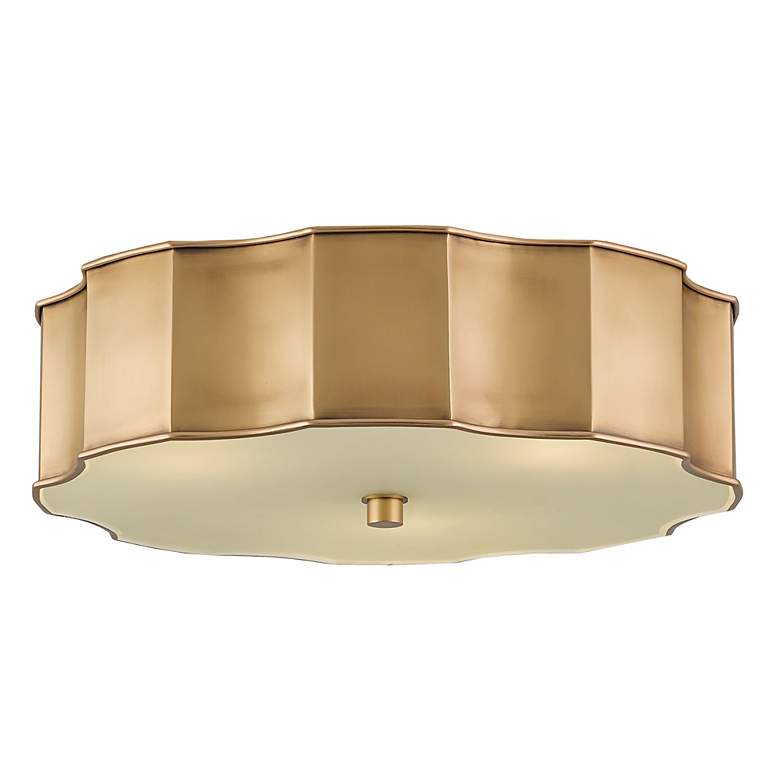 Image 3 Wexford 19 1/4" Wide Antique Brass 3-Light Ceiling Light more views