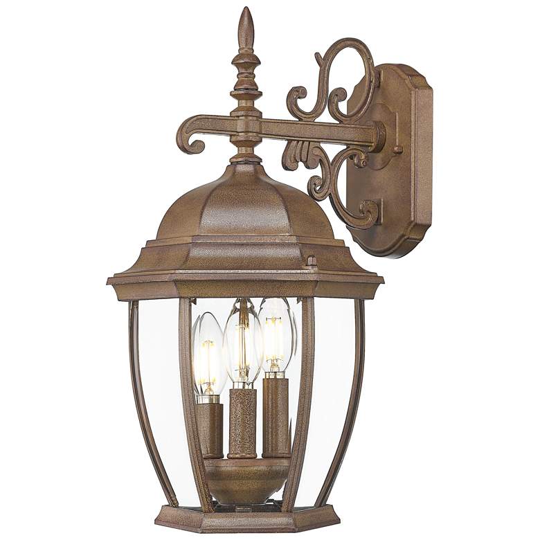 Image 1 Wexford 3-Light Burled Walnut Wall Light