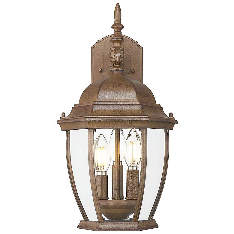 Image 2 Wexford 3-Light Burled Walnut Wall Light more views