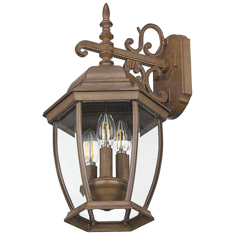 Image 3 Wexford 3-Light Burled Walnut Wall Light more views