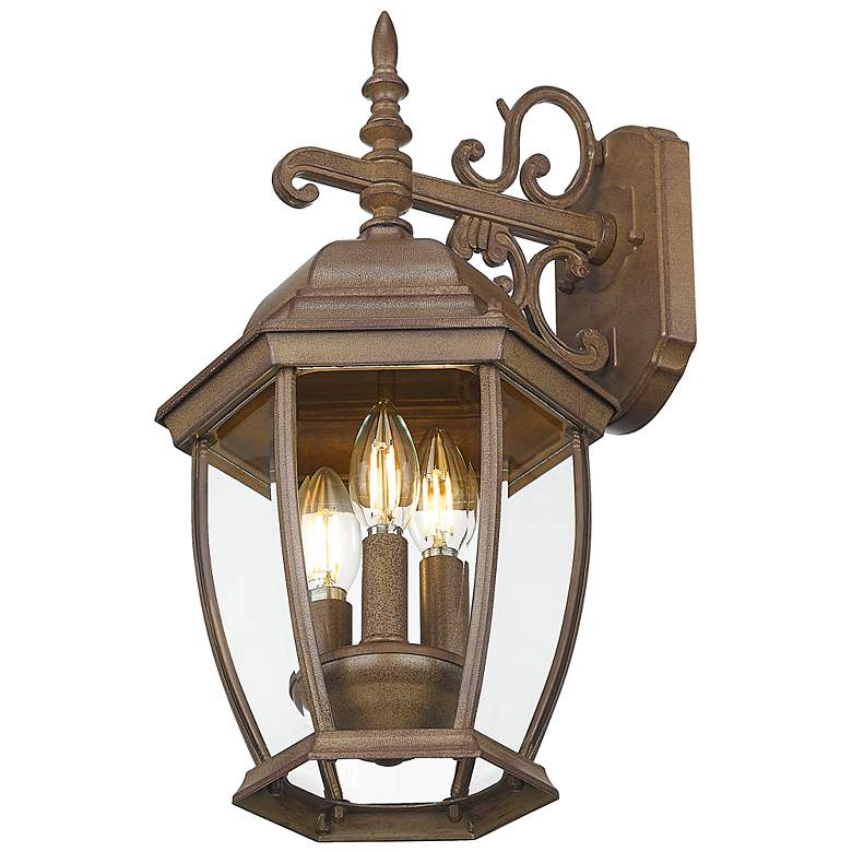 Image 4 Wexford 3-Light Burled Walnut Wall Light more views