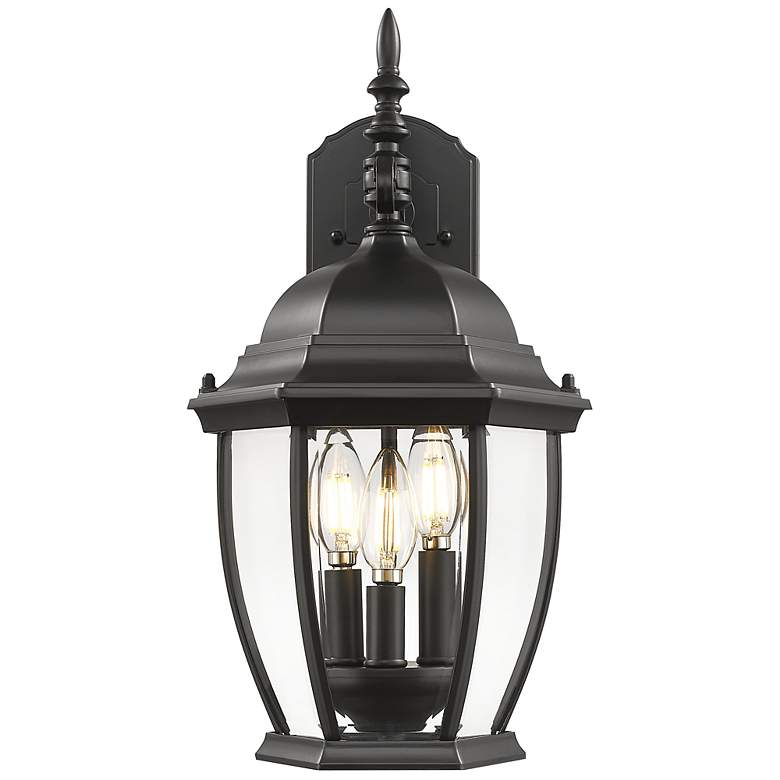 Image 4 Wexford 3-Light Matte Black Wall Light more views