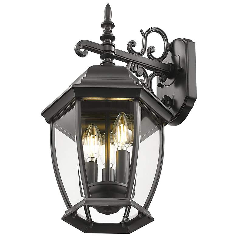 Image 5 Wexford 3-Light Matte Black Wall Light more views