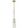 Wexford 4" Wide Brushed Brass with Clear Glass Mini Pendant