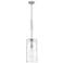 Wexford 8" LED Mini Pendant - Brushed Satin Nickel - Clear Deco Swirl