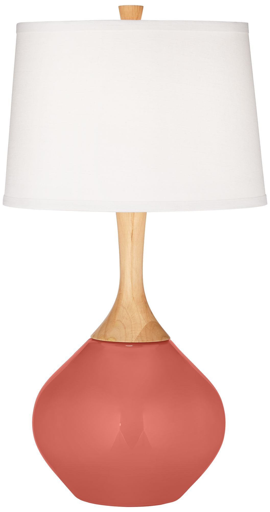 coral and gold lamp