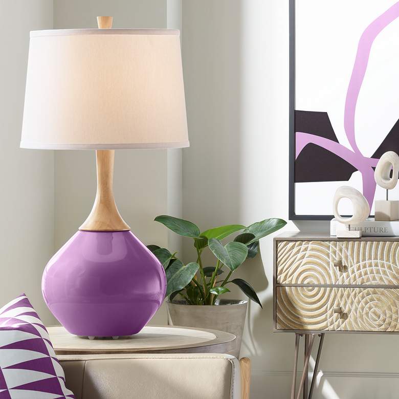 Image 1 Wexler Kimono Violet Purple Modern Table Lamp