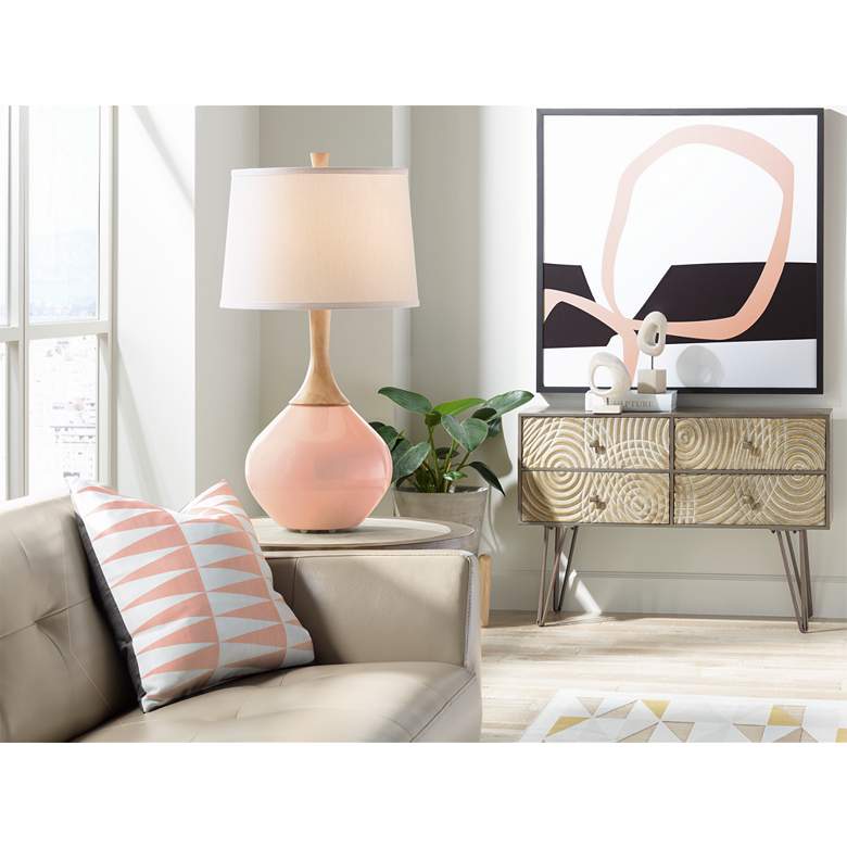 Wexler Mellow Coral Pink Modern Table Lamp more views