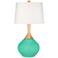 Wexler Turquoise Green Modern Table Lamp by Color Plus