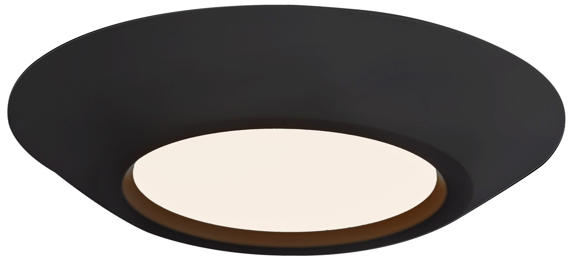 Image 2 Weylo 6-in Black dimmable LED Flush Mount