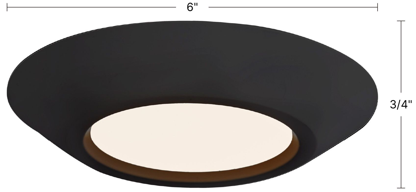 Image 6 Weylo 6-in Black dimmable LED Flush Mount more views
