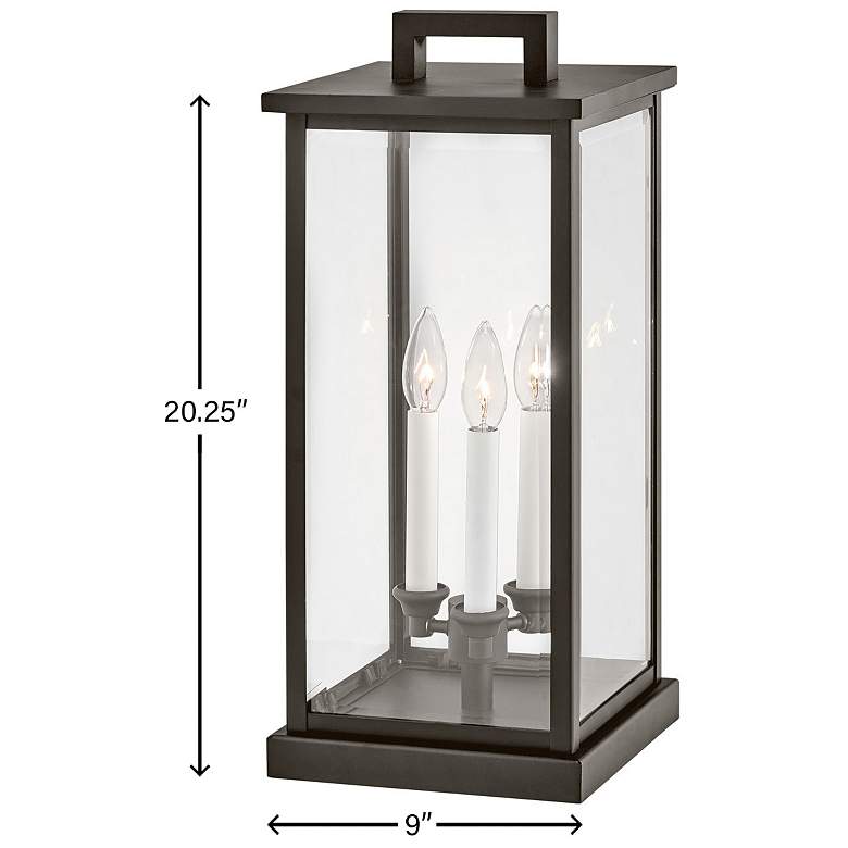 Image 3 Weymouth 20 1/4" High Oil Rubbed Bronze Outdoor Pier Mount LED Light more views