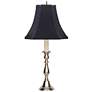 Weymouth 24 1/2" Black Shade Pewter Traditional Candlestick Table Lamp