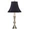 Weymouth 24 1/2" Black Shade Pewter Traditional Candlestick Table Lamp