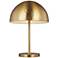 Whare Burnished Brass Mushroom Dome LED Table Lamp