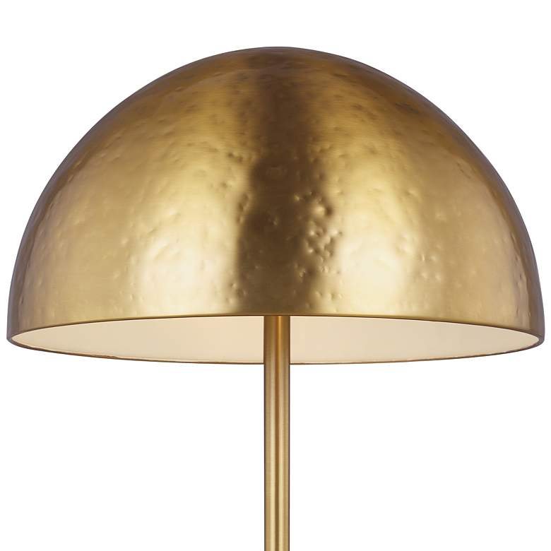 Image 3 Whare Burnished Brass Mushroom Dome LED Table Lamp more views