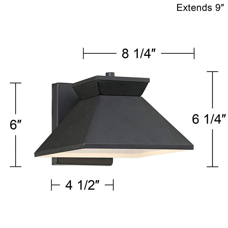 Image 6 Whatley 6 1/4" High Black Finish Modern Downlight Wall Sconce more views