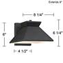 Whatley 6 1/4" High Black Finish Modern Downlight Wall Sconce