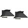 Whatley 6 1/4" High Black LED Outdoor Wall Light Set of 2