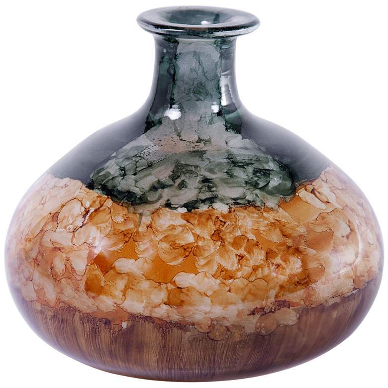 Image 1 Wheatfield Hand-Painted Round Glass Vase