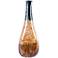 Wheatfield Large Hand-Painted Glass Triangle Bottle