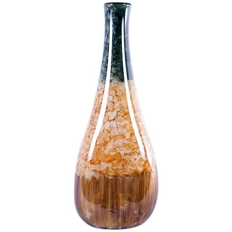 Image 1 Wheatfield Large Hand-Painted Glass Triangle Bottle