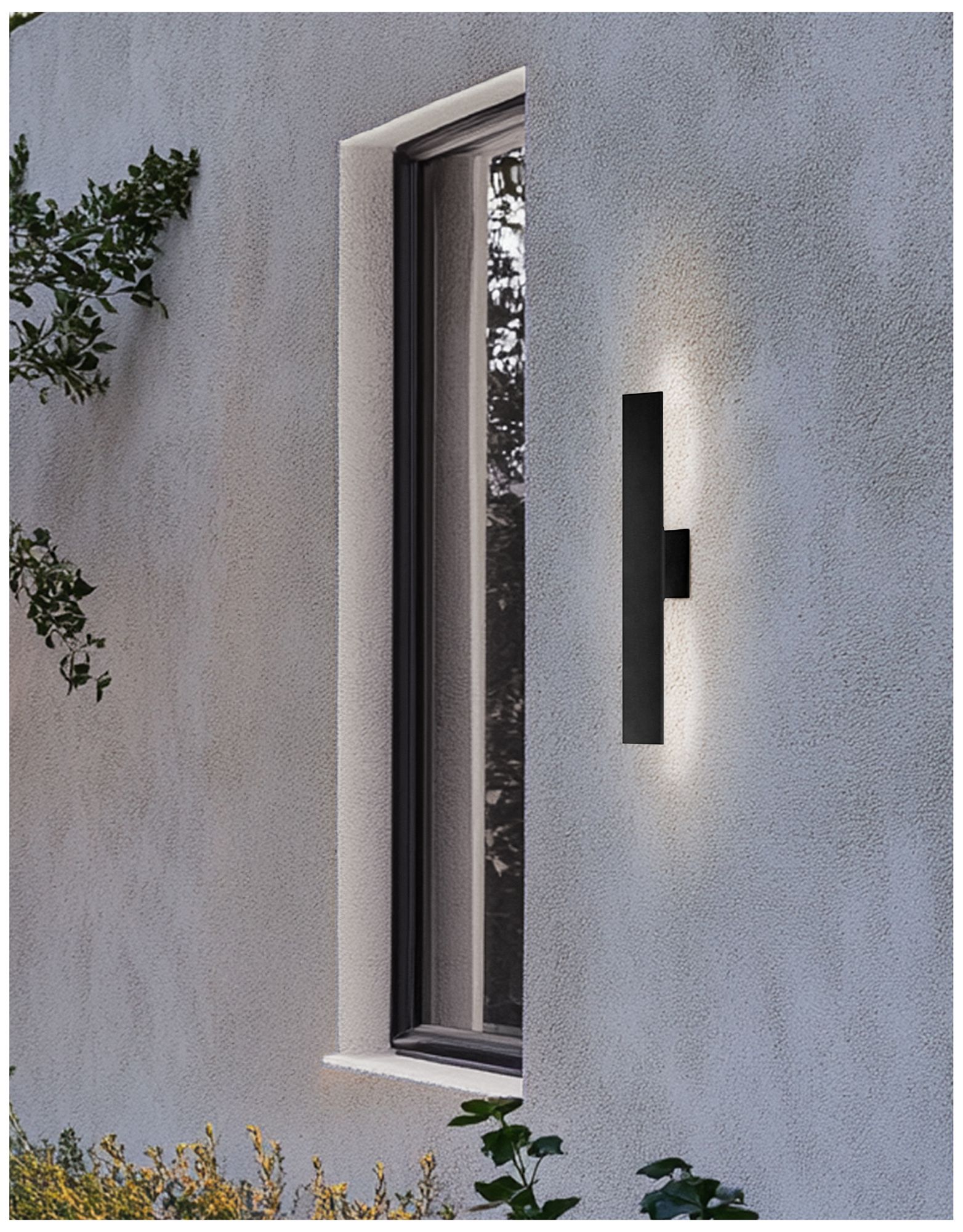 Image 2 Wheatherly 24" High Matte Black LED Outdoor Wall Sconce more views