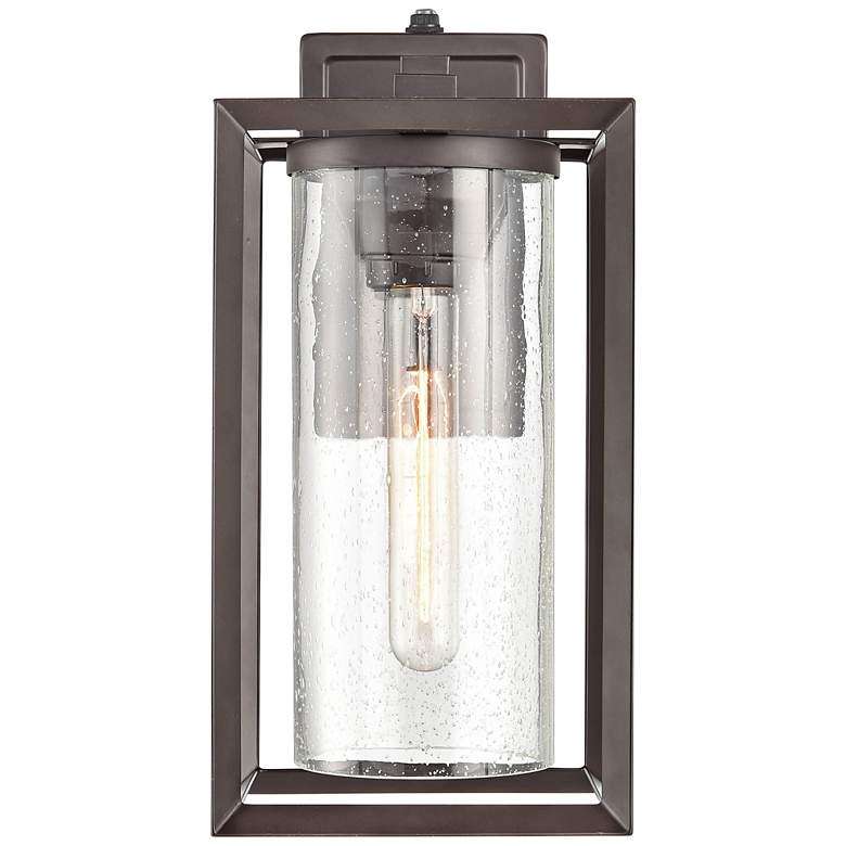 Image 1 Wheatland 13" High Bronze Dusk-to-Dawn Outdoor Wall Light