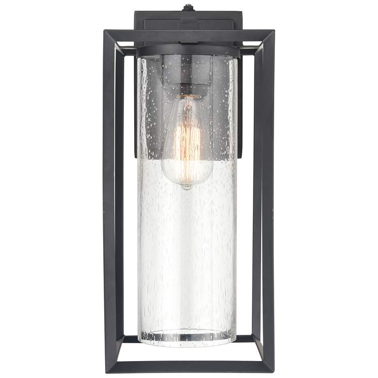 Image 1 Wheatland 17 1/2"H Powder-Coated Black Outdoor Wall Light