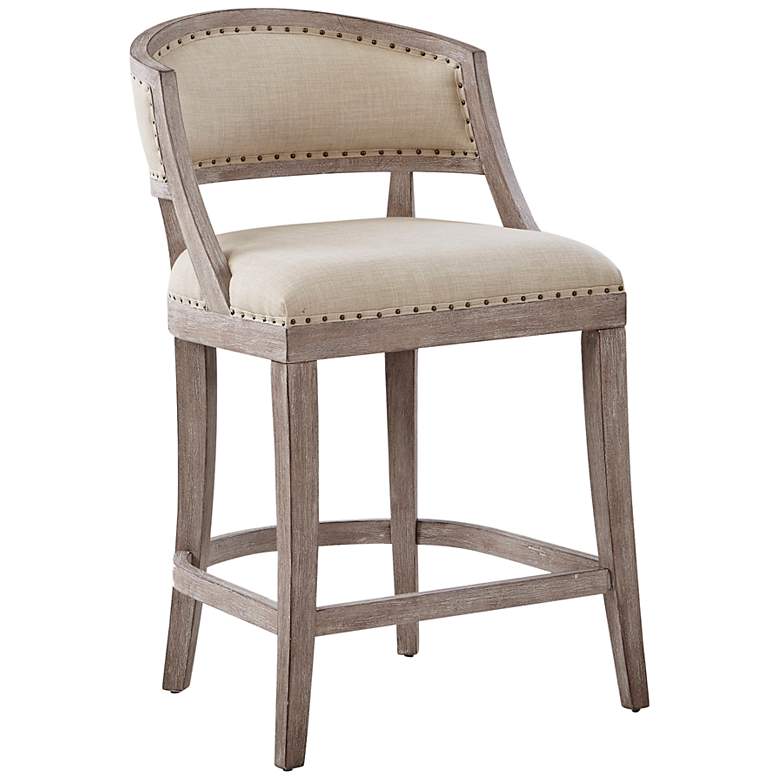 Image 2 Wheatley 26 1/2" Natural Fabric Counter Stool
