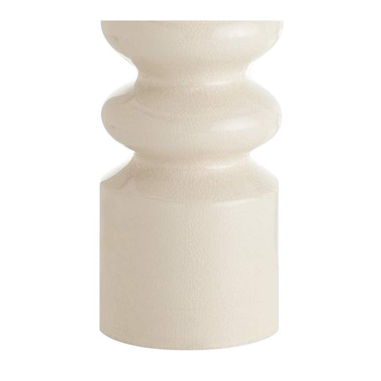 Wheaton White Crackle Porcelain Cylinder Table Lamp more views