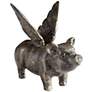 When Pigs Fly 5 3/4" Wide Iron Barnyard Animal Accent