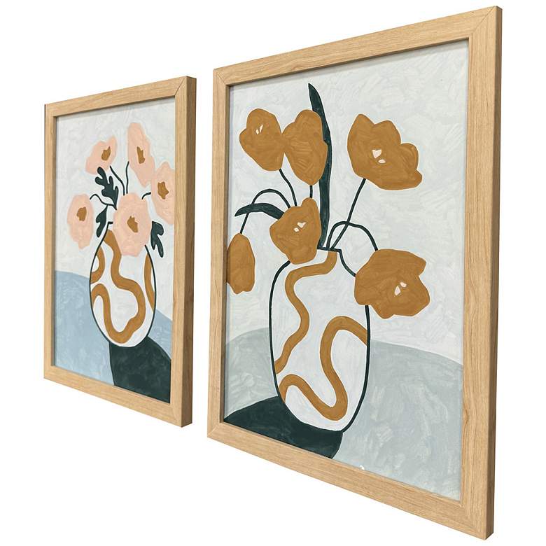 Image 2 Whimsical Bloom 14"W x 18"H Framed Art Set of 2 more views