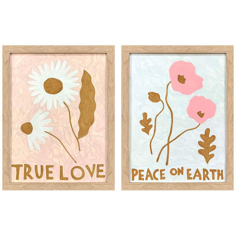 Image 1 Whimsical Dream 14"W x 18"H Framed Art Set of 2