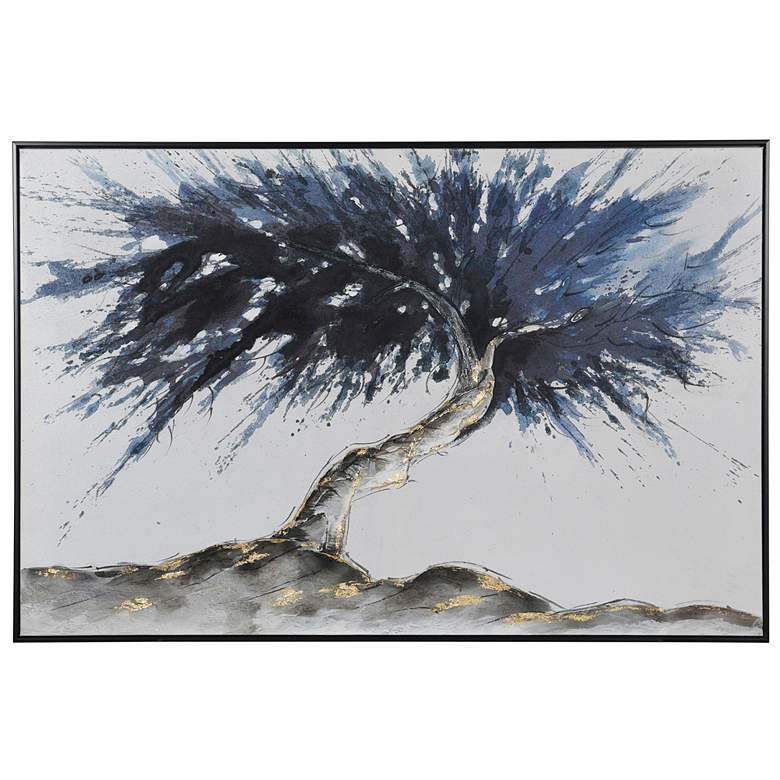 Image 1 Whimsical Tree 47.2"W x 31.5"H Acrylic Hand Painted Canvas Framed