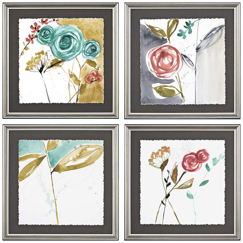 Image 1 Whimsy II 17" Square 4-Piece Framed Giclee Wall Art Set