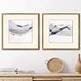 Whirl 25" Square 2-Piece Square Giclee Framed Wall Art Set in scene