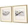 Whirl 25" Square 2-Piece Square Giclee Framed Wall Art Set in scene
