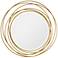 Whirlwind Metallic Gold Leaf 39 1/4" Round Wall Mirror
