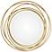 Whirlwind Metallic Gold Leaf 39 1/4" Round Wall Mirror