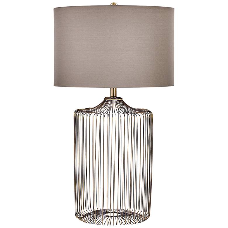 Image 1 Whisker Antique Brass Table Lamp