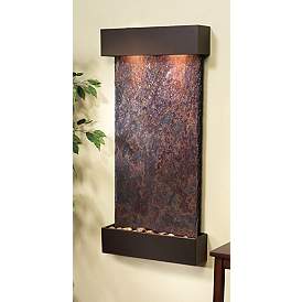 Image1 of Whispering Creek 46" High Slate and Bronze Wall Fountain