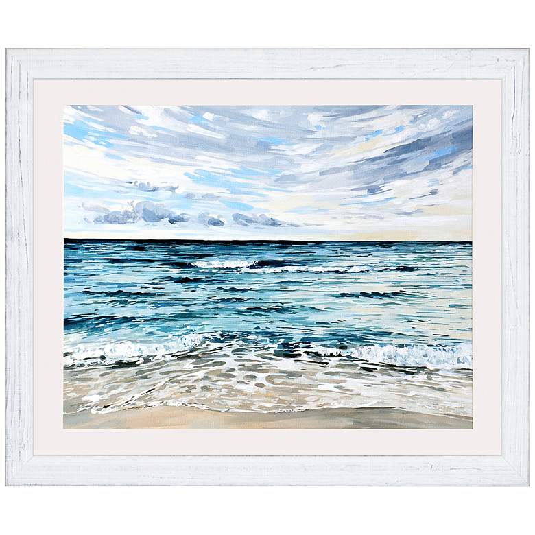 Image 3 Whispy Clouds 51" Wide Rectangular Giclee Framed Wall Art