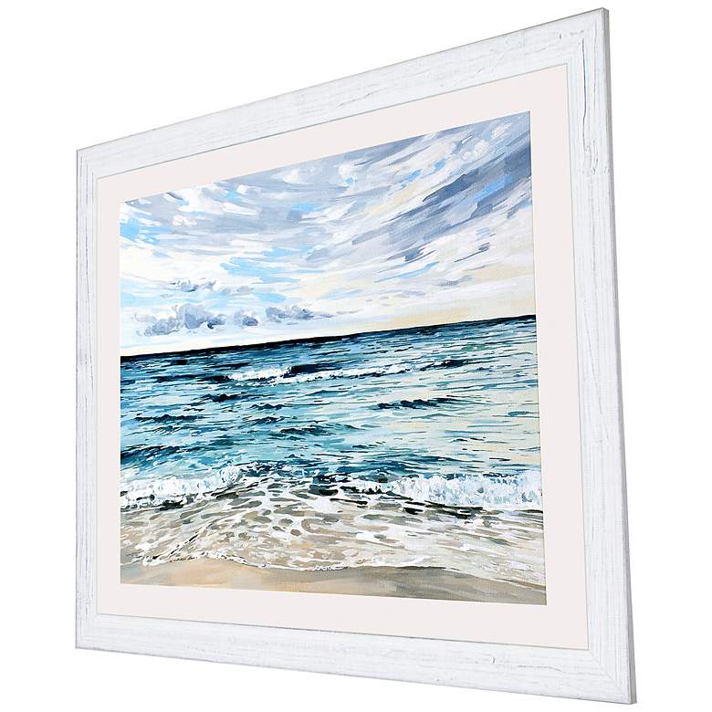 Image 5 Whispy Clouds 51" Wide Rectangular Giclee Framed Wall Art more views