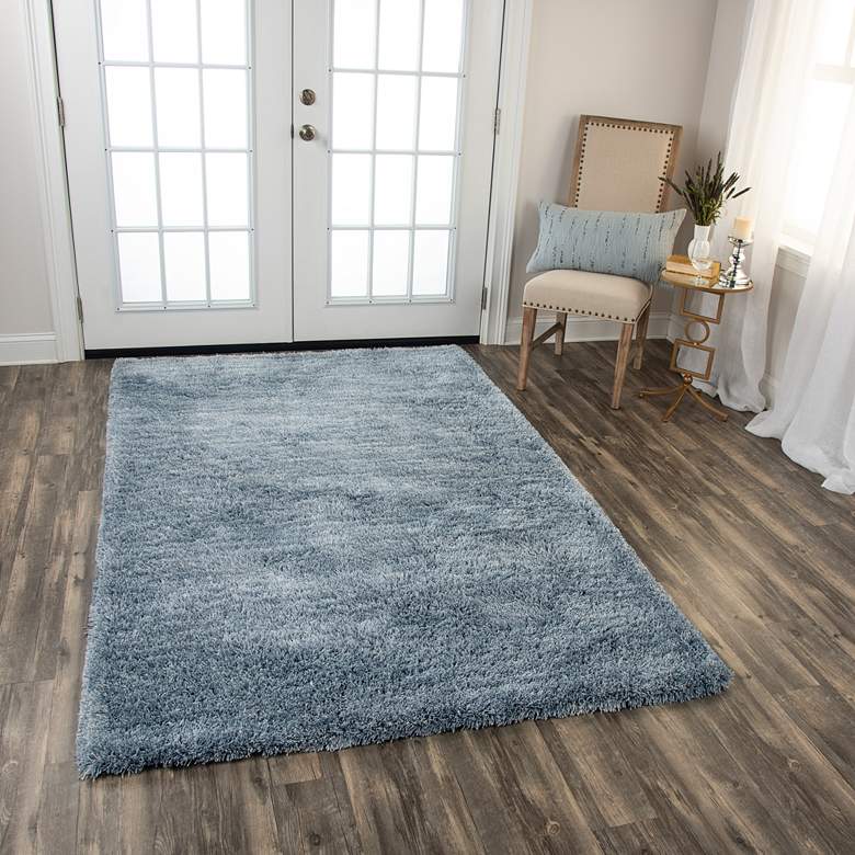 Image 1 Whistler WIS102 5&#39;x7&#39;6 inch Blue Rectangular Area Rug