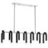 Whit 37 3/4"W Nickel and Black 14-Light Island Pendant Light