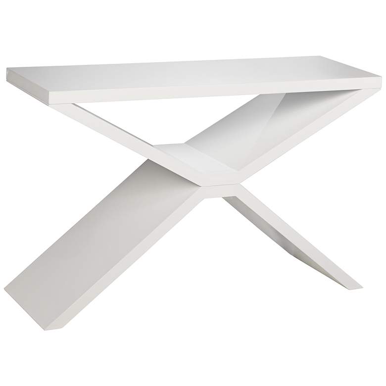 Image 1 Whitaker Modern High-Gloss White Console Table