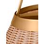 2_Whitby 30"W Burnished Brass Pendant Light w/ Natural Rattan more views